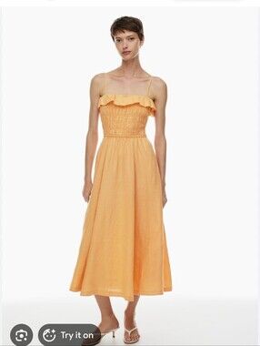 Aritzia Wilfred Portea Linen Dress